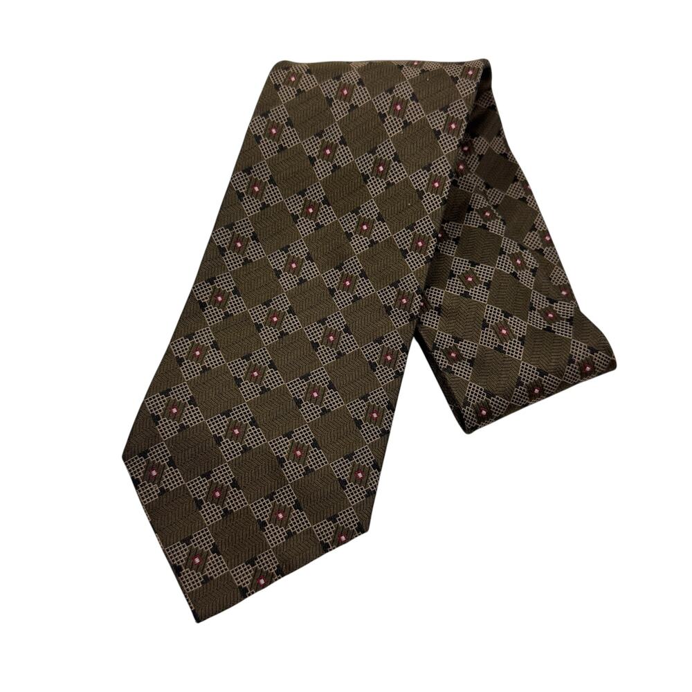 VTG Coach Geometric Silk Tie